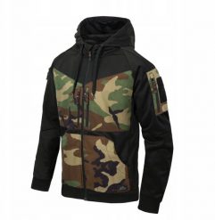 ROGUE Hoodie (FullZip) - Black / US Woodland - L/Regular. Czarne bluzy męskie HELIKON, l, bez wzorów, bez kaptura. Za 484.12 zł.