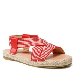 Espadryle Jenny Fairy. Czerwone klapki damskie Jenny Fairy, bez wzorów, bez obcasa, bez zapięcia. Za 89.99 zł.