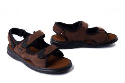 JOSEF SEIBEL Franklyn 10236 11 341 brasil/schwarz, sandały męskie. Brązowe sandały męskie Josef Seibel, ze skóry, bez zapięcia. Za 254.92 zł.