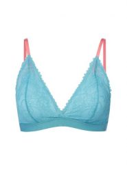 Mey Damski biustonosz trójkątny - usztywniany Kobiety niebieski jednolity, M. Niebieskie biustonosze Mey, bez wzorów, z koronki. Za 299.95 zł.