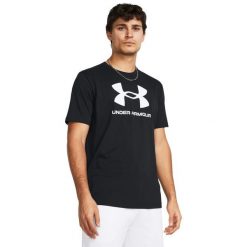 Koszulka sportowa męska Under Armour 1382911001. Białe buty sportowe męskie Under Armour, m, bez wzorów, bez kołnierzyka, bez ramiączek, na fitness i siłownię. Za 187.00 zł.