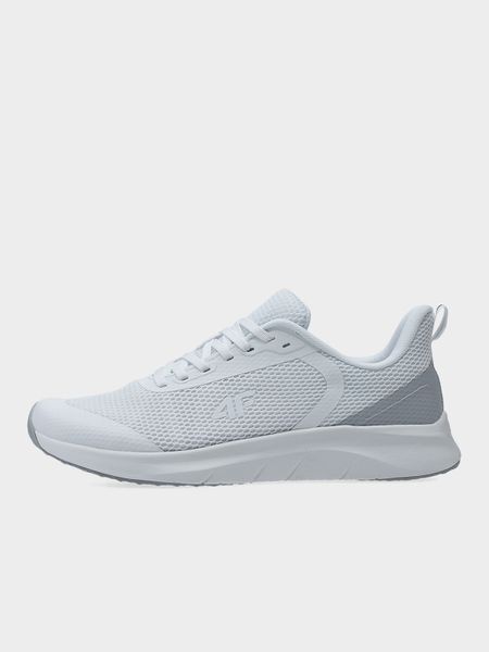 4F Buty sportowe CIRCLE damskie - białe 36. Białe obuwie sportowe damskie 4f, bez wzorów, z tworzywa sztucznego. Za 249.99 zł.