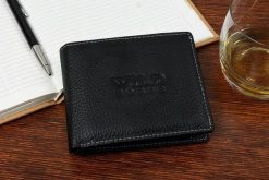 Portfel skórzany męski duży czarny Wild Horse RFiD. Czarne portfele męskie bez wzorów. Za 45.00 zł.