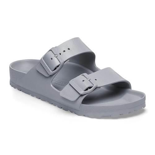 Klapki męskie Birkenstock Arizona Eva. Szare klapki męskie Birkenstock, z materiału, bez zapięcia. Za 335.00 zł.