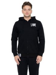 Męska bluza bokserska z kapturem zapinana na zamek. Szare bluzy męskie LEONE 1947 APPAREL, l, bez wzorów, z kapturem. Za 353.64 zł.