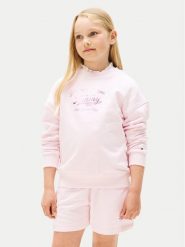 Tommy Hilfiger Bluza Script KG0KG08683 Różowy Regular Fit. Czerwone bluzy dla dziewczynek Tommy Hilfiger, bez wzorów, z bawełny, bez ramiączek, bez kaptura. Za 259.99 zł.