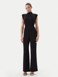 Rinascimento Kombinezon CFC0123795003 Czarny Regular Fit. Czarne sukienki damskie Rinascimento, xl, bez wzorów, z syntetyku, bez kołnierzyka, bez ramiączek. Za 319.99 zł.