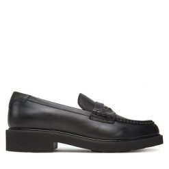 Lordsy Tommy Hilfiger. Czarne mokasyny damskie Tommy Hilfiger. Za 459.99 zł.