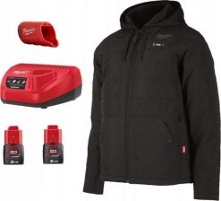 Kurtka męska Milwaukee MILWAUKEE.HEATING JACKET M12HPJBL2-0(XL) DOWN. Kurtki męskie Milwaukee, m, bez wzorów, bez kaptura. Za 769.46 zł.
