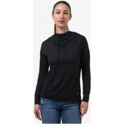 Bluza z kapturem damska SUPER.NATURAL Funnel Hoodie. Czarne bluzy damskie super.natural, bez wzorów, z kapturem. Za 429.99 zł.