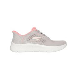 Buty SKECHERS GO WALK FLEX SAFIYA Beżowy. Szare obuwie sportowe damskie Skechers, bez wzorów, z tkaniny, do biegania, Skechers Sport. Za 403.61 zł.