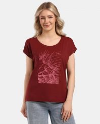 Damska koszulka funkcyjna Kilpi ARONY-W. Czerwone t-shirty damskie Kilpi, bez wzorów, z materiału, bez kołnierzyka. Za 138.03 zł.