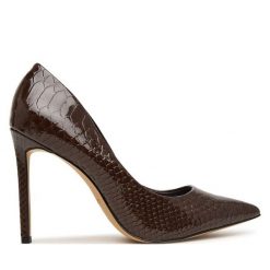 Szpilki Aldo. Brązowe szpilki damskie Aldo, bez wzorów, bez obcasa, bez zapięcia. Za 389.99 zł.