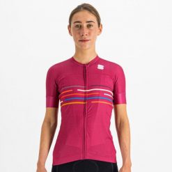 Koszulka rowerowa damska Sportful Vélodrome. Fioletowe koszulki sportowe damskie SPORTFUL, m, bez wzorów, bez kołnierzyka, bez ramiączek, rowerowe. Za 189.99 zł.