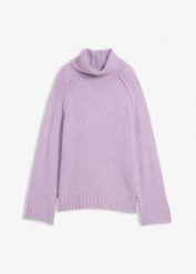 Gruby sweter oversize. Brązowe swetry damskie bonprix, bez wzorów, bez kołnierzyka, bez ramiączek, bez kaptura. Za 119.99 zł.