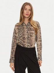 Sisley Koszula 5YBMLQ07F Beżowy Regular Fit. Brązowe bluzki damskie Sisley, m, bez wzorów, z wiskozy, bez kołnierzyka, bez ramiączek. Za 199.99 zł.