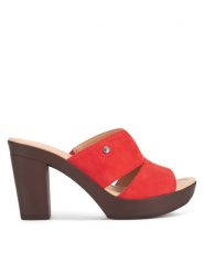 Lasocki Klapki EST-2025-14 Czerwony. Czerwone klapki damskie Lasocki, bez wzorów, ze skóry, bez obcasa. Za 169.99 zł.