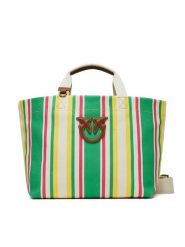 PINKO Torebka Shopping Bag Medium PE 25 PLTT 104753 A2G5 Zielony. Zielone torebki do ręki damskie Pinko, bez wzorów, z materiału, bez dodatków. Za 409.99 zł.