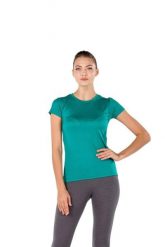 Koszulka turystyczna damska Woolona Pera 100% Merino. Zielone koszulki sportowe damskie WOOLONA, m, bez wzorów, z materiału, bez kołnierzyka, bez ramiączek, na fitness i siłownię. Za 261.00 zł.