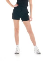 Szorty damskie Cristal Shine. Czarne szorty sportowe damskie LEONE 1947 APPAREL, l, bez wzorów, z bawełny, sportowe, na fitness i siłownię. Za 84.16 zł.