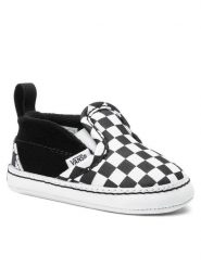 Vans Tenisówki Slip-On V Crib VN0A2XSLFB71 Biały. Czarne buty sportowe dziewczęce Vans, bez wzorów, ze skóry, bez zapięcia. Za 119.99 zł.