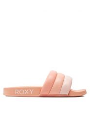 Roxy Klapki ARJL101131 Beżowy. Brązowe klapki damskie Roxy, bez wzorów, ze skóry, sportowe, bez obcasa. Za 89.99 zł.