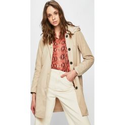 Only - Płaszcz. Brązowe kurtki damskie Only, l, bez wzorów, z bawełny, z kapturem. W wyprzedaży za 129.90 zł.