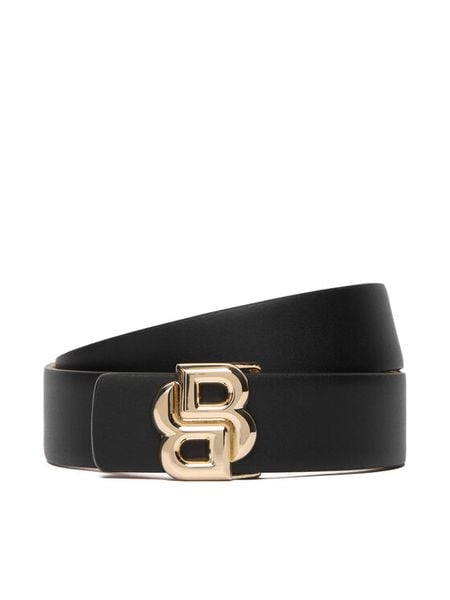 BOSS Pasek Damski 50542193 Czarny. Czarne paski damskie Boss, bez wzorów, ze skóry. Za 284.99 zł.