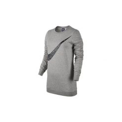 Bluzka W Nsw Crw Flc Bf Gx. Szare koszulki sportowe damskie Nike, z bawełny. Za 160.00 zł.
