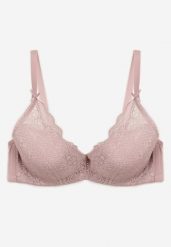 Jasnofioletowy Biustonosz Full Cup Ozdobiony Koronką Naave. Fioletowe biustonosze Renee, z aplikacjami, z koronki. Za 34.99 zł.