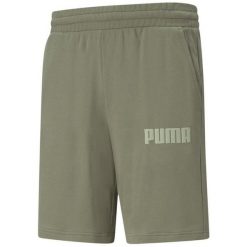 Spodenki piłkarskie męskie Puma Modern Basic Shorts. Zielone krótkie spodenki sportowe męskie Puma, l, bez wzorów, z bawełny, do piłki nożnej. Za 100.99 zł.