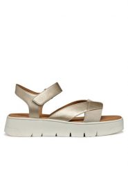 Geox Sandały D Dandra 40 D55SCB 0AJ22 C2LH6 Złoty. Żółte sandały damskie Geox, bez wzorów, ze skóry, bez obcasa, na płaskiej podeszwie, bez zapięcia. Za 289.99 zł.