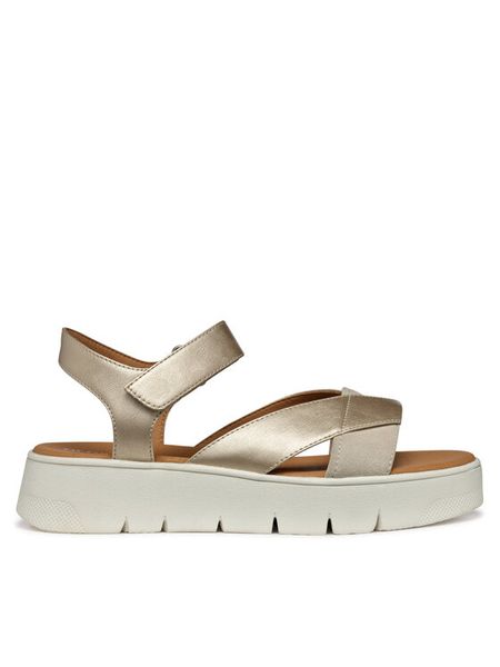 Geox Sandały D Dandra 40 D55SCB 0AJ22 C2LH6 Złoty. Żółte sandały damskie Geox, bez wzorów, ze skóry, bez obcasa, na płaskiej podeszwie, bez zapięcia. Za 289.99 zł.