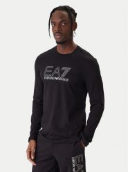 EA7 Emporio Armani Longsleeve 7M001310 AF10373 UC001 Czarny Regular Fit. Czarne bluzki z długim rękawem męskie EA7 Emporio Armani, l, bez wzorów, z bawełny, bez kołnierzyka. Za 329.99 zł.