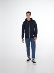 Bluza męska rozpinana z kapturem Protest NXGSYLAR. Niebieskie bluzy męskie Protest, l, bez wzorów, z bawełny, z kapturem. Za 353.50 zł.