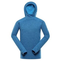 Bluza sportowa męska z kapturem Alpine Pro Rolt. Niebieskie bluzy męskie Alpine Pro, m, bez wzorów, z kapturem. W wyprzedaży za 119.00 zł.