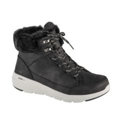 Buty zimowe damskie, On-The-GO Glacial Ultra - Cozyly. Czarne obuwie sportowe damskie Skechers, bez wzorów, trekkingowe. Za 369.99 zł.