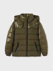 Mayoral Kurtka zimowa 7.437 Zielony Regular Fit. Zielone buty zimowe chłopięce Mayoral, na zimę, bez wzorów, z syntetyku, bez kaptura. Za 219.99 zł.