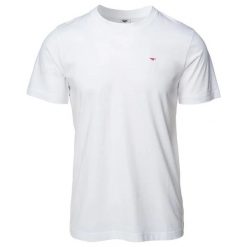Męska Koszulka Playo II. Białe koszulki sportowe męskie Hi-tec, m, bez wzorów, bez kołnierzyka, bez ramiączek, trekkingowe. Za 53.99 zł.