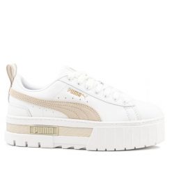 Buty damskie do chodzenia Puma MAYZE LTH WN’S. Białe obuwie sportowe damskie Puma, bez wzorów, z gumy, trekkingowe. Za 377.35 zł.