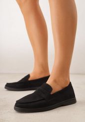 Czarne Klasyczne Mokasyny VICES z Imitacji Zamszu ze Skórzaną Wkładką Haliris. Czarne mokasyny damskie Born2be, z jeansu, eleganckie. Za 89.99 zł.