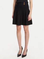 Guess Spódnica mini W5YD65 Z0130 Czarny Regular Fit. Czarne spódnice damskie Guess, xxl, z aplikacjami, z wiskozy, mini. Za 339.99 zł.