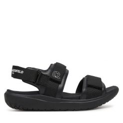 Sandały Karl Lagerfeld Kids. Czarne sandały chłopięce Karl Lagerfeld Kids, bez zapięcia. Za 239.99 zł.