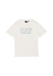 T-shirt chłopięce Emporio Armani biały. Białe t-shirty dla chłopców Emporio Armani, bez wzorów, z materiału, bez ramiączek. Za 169.55 zł.