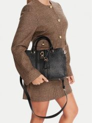 Guess Torebka Erenia HWSO78 38060 Czarny. Czarne torebki do ręki damskie Guess, z aplikacjami, ze skóry, bez dodatków. Za 539.99 zł.