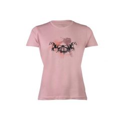 T-shirt damski HKM Running Horse. Czerwone t-shirty damskie HKM, s, bez wzorów, z materiału, eleganckie, bez kołnierzyka. Za 126.50 zł.