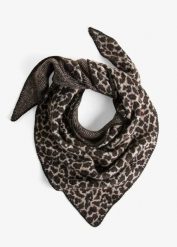 Chusta trójkątna. Brązowe szaliki i chusty damskie bonprix, na jesień, bez wzorów, eleganckie. Za 97.99 zł.
