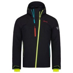 Męska kurtka narciarska Kilpi KILLY-M. Czarne kurtki snowboardowe męskie Kilpi, l, bez wzorów, z materiału, z kapturem, narciarskie. Za 731.89 zł.