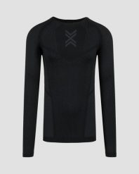 Koszulka z długim rękawem męska X-Bionic XCEED RUN SHIRT LS MEN BLACK/RHINO GREY. Czarne koszulki sportowe męskie X Bionic, m, bez wzorów, bez kołnierzyka, bez ramiączek, do biegania. Za 459.99 zł.