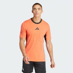 Koszulka Referee 24. Brązowe koszulki sportowe męskie Adidas, s, bez wzorów, z materiału, bez kołnierzyka, bez ramiączek, do piłki nożnej. Za 219.00 zł.